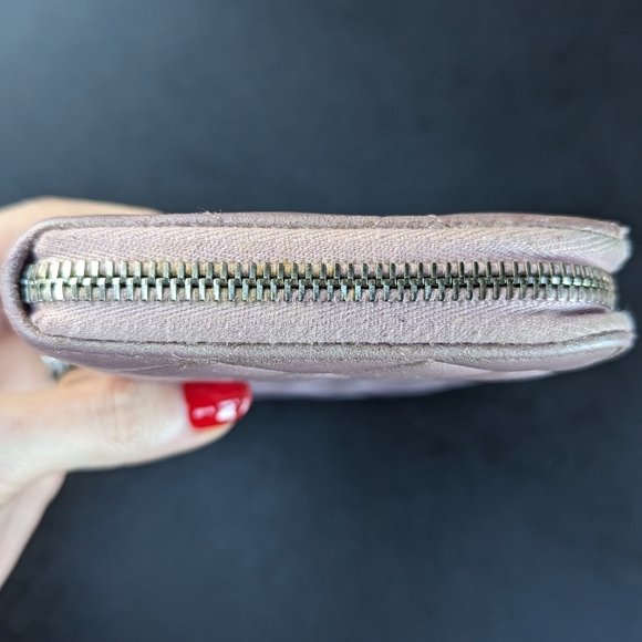 CHANEL Light Pink Metallic Zip Wallet - Picture 12 of 13